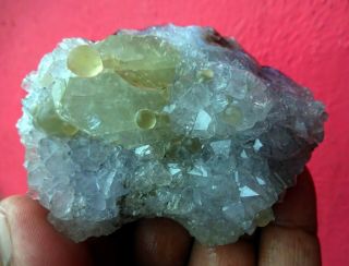 calcite w/ fluorite on mmquartz Mineral Specimen 2 2