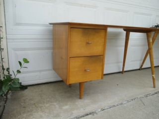 Paul McCobb desk Planner Group winchedon 1950s blonde mid century table 2