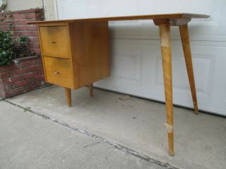 Paul McCobb desk Planner Group winchedon 1950s blonde mid century table 3