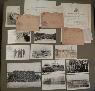Wwi / Ww1 U.  S.  Army Photographs & Letters From France,  54th Engineers,  Company C