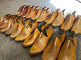 Vintage Wooden Shoe Lasts Form Mold Set Of 10 Pair