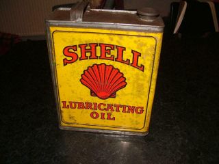 Vintage One Gallon Shell Lubricating Oil Can
