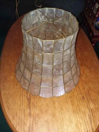 Large Antique Mica Lamp Shade