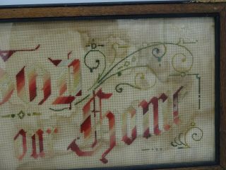 Victorian Antique Punch Paper MOTTO SAMPLER 
