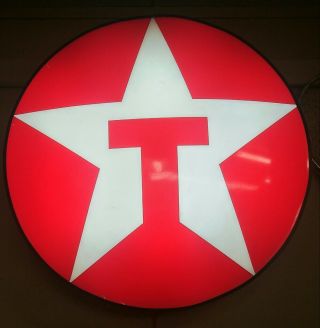 Vintage Texaco Light Up Gas Station Canopy Sign Vintage Great 35 "