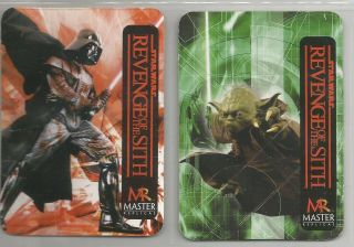 Star Wars Master Replicas Promo Trading Cards (2005) Set Of 2 Vader & Yoda Rots