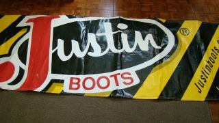 Huge 36 X 116 Justin Boot Rodeo Arena Vinyl Banner