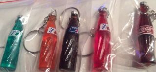Coca - Cola Pepsi Fanta Keychains Collectibles Soda Bottles