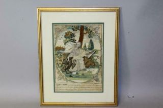 One Of A Pair Extremely Rare 18th C Needlework Stumpwork Picture Of Saint John 1
