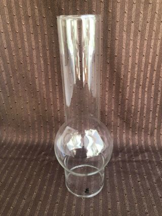2 9/16 " X 10 " Vintage Art Deco Clear Glass Chimney Hurricane Lamp Shade 3