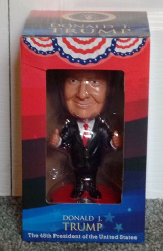 Official Inauguration Donald Trump Bobble Head (with Inauguration Id Badge & Pin)
