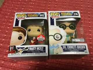 Marty Mcfly Funko Pop 602 Back To The Future Canada Expo Exclusive Emmett Brown