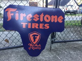 Firestone Tire Double Sided Porcelain Sign