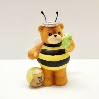 Lucy Rigg Enesco Lucy & Me 3 " Bear Dressed As Honey Bee 1990 Vintage Figurine