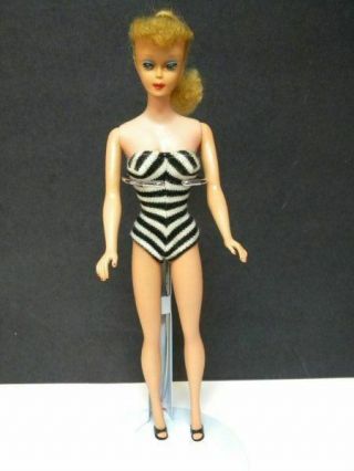 Vintage 1961 Barbie Blonde Ponytail 5 W/oss