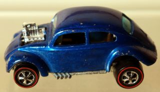 Dte 1968 Hot Wheels Redline 6220 Metallic Blue Custom Volkswagen W/o Sunroof