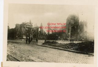 Wwi 5x7 Press Photo Shows Ruins Of Ypres By Germans Near Border France Belgian