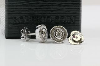 Roberto Coin.  50 Carat Tw Diamond Stud Earrings In 18k White Gold W/box