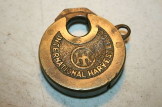 1913 International Harvester Brass Padlock Mogul Tractor Titan Tractor
