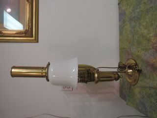 1983 Special Aladdin 75 Anniv.  Model 4 Solid Brass Student Lamp 2