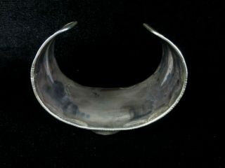 Old Pawn Navajo Bracelet - Coin Silver Wide Cuff 2