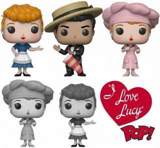 Funko Pop Television I Love Lucy Complete Set Of 5 Including Exclusives