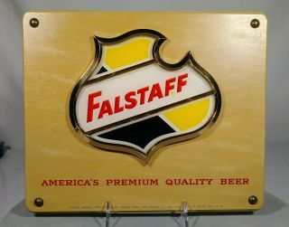 Early Falstaff Beer 3 - D Back Bar Display Sign St Louis Missouri Mo Price Bros