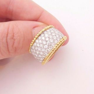 18ct Gold 2ct Diamond Ring,  Heavy 11.  7 Grams Large Cluster