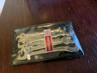 Vintage Sears Craftsman 9 4306 8 - Piece Open End Ignition Wrench Set