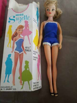 Vintage Uneeda Blonde Miss Suzette Fashion Doll Box / Torn