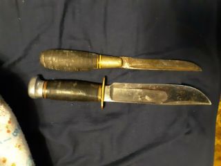 Vintage Marbles Gladstone Mich Usa 6 Inch Leather Handle Hunting Knife