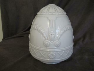 Vintage Milk Glass Acorn Pendant Lamp Shade With Grecian Swag 6 " Fitter Rp