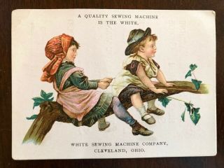 Victorian Trade Card Advertising White Sewing Machine