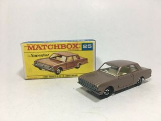 Lesney Matchbox Transitional Superfast 25 Ford Cortina Rare Brown Mib