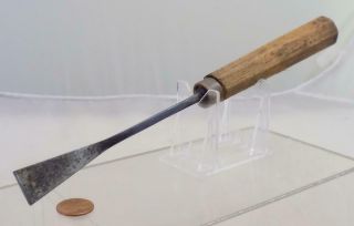 Vintage German Made Wood Carving Tool Chisel 1 Sweep 3/4 " Cut 9 - 5/8 " Long