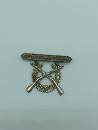 Pre Ww Ii Expert Rifleman Badge United States Marine Corps Military Pin Badge
