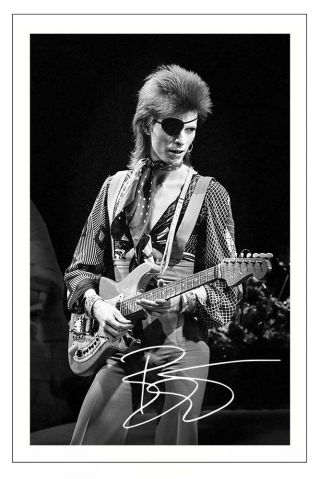 David Bowie Signed Photo Print Autograph Blackstar Ziggy Stardust