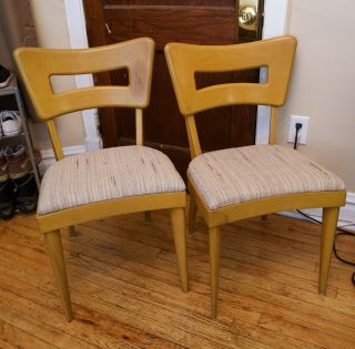 Heywood Wakefield Dogbone Mcm Chairs (set Of Two)