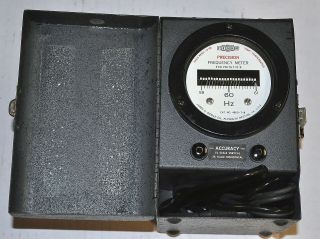 James Biddle Frahm Frequency Meter 4860 - 7 - 9 Vintage Industrial Surplus