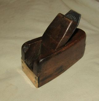 Small Wooden Brass Block Plane Bullnose Old Woodworking Tool Wm Cowell Newcastle