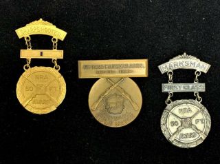 Sharp & Mark Nra 50ft Award,  Indiana Bankers Assn.  1939 Rifle Match Medal