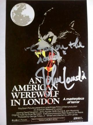 John Landis Hand Signed Autograph 4x6 Photo The American Werewolf In London