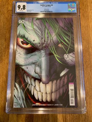 Justice League 8 Cgc 9.  8,  Jim Lee Variant,  Joker Cover