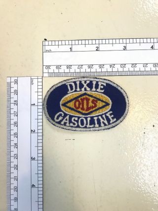Vintage Dixie Oils Gasoline Service Uniform Patch Sew On
