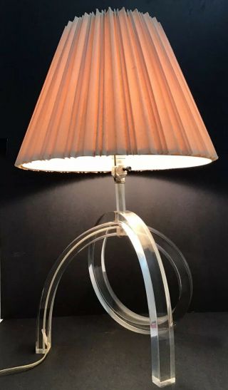 Astrolite Lucite Pretzel Shape Table Lamp Herb Ritts Co.  L.  A.  Dorothy Thorpe