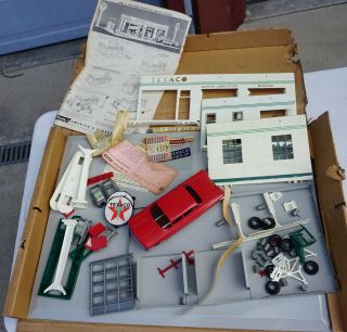 Vintage 1960s Buddy L Texaco Gas Service Station Model Toy Box Spd - 325