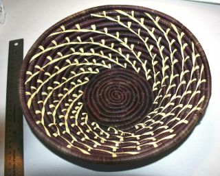 Vintage Native American Indian Tribal Coiled Basket Large 11 " L@@k