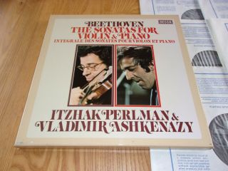Decca D92d Beethoven - Violin & Piano Sonatas Perlman / Ashkenazy 5 Lps Nm