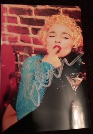 Madonna Hand Signed Photo Autograph Christmas Stocking Filler ?