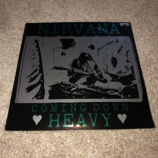 Nirvana “coming Down Heavy” 7” Clear Vinyl Kurt Cobain Record 45 Pearl Jam